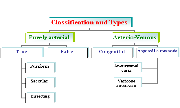 Map of Division of aneurysms